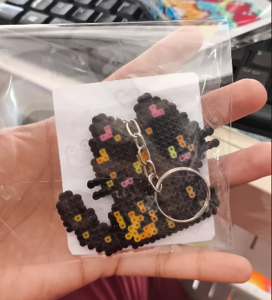 Chaveiros de gatinhos em Hama Beads embalados individualmente